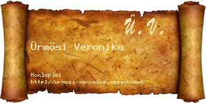 Ürmösi Veronika névjegykártya