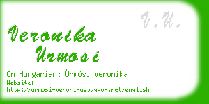 veronika urmosi business card