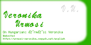 veronika urmosi business card